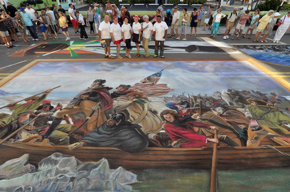 Florida Artists Complete Huge Iconic Painting in Chalk at